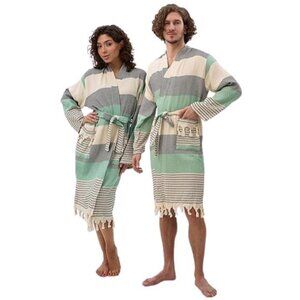 Robes for Women 100% Cotton Unisex Turkish Waffle Knit Lightweight Bathrobe XXL